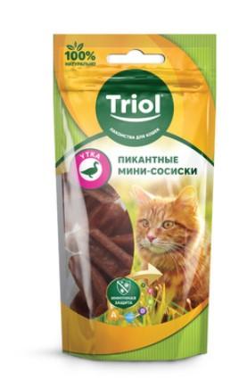 Triol (лакомства) Пикантные мини-сосиски из утки для кошек 50г 20171005 0,050 кг 42686