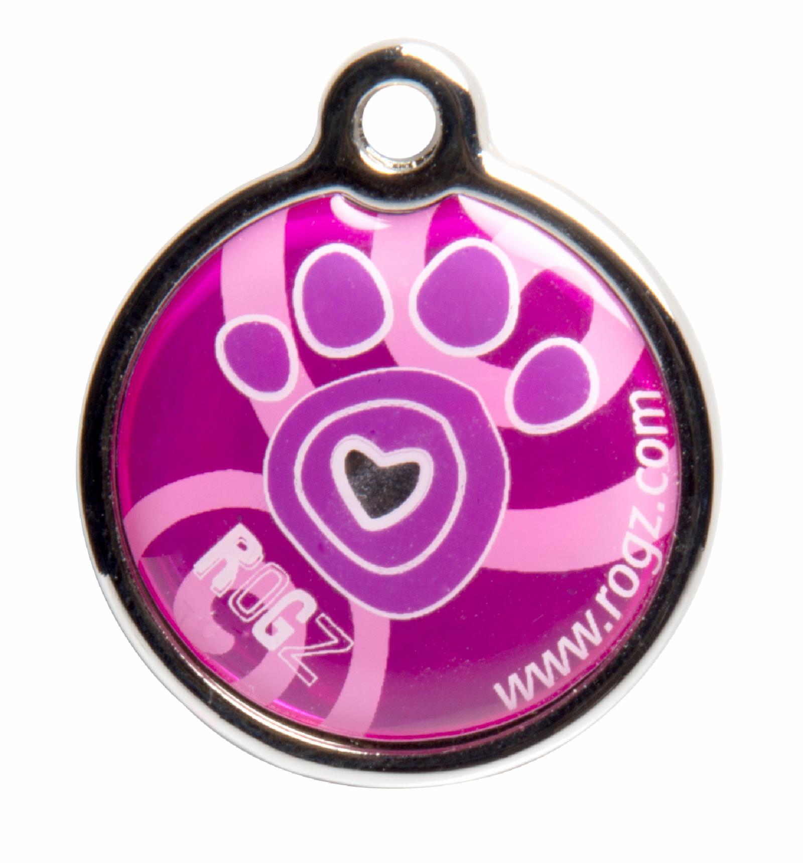 Rogz  Адресник металлический большой Розовая лапка (METAL ID TAG LARGE) IDM31CA 0,025 кг 47976