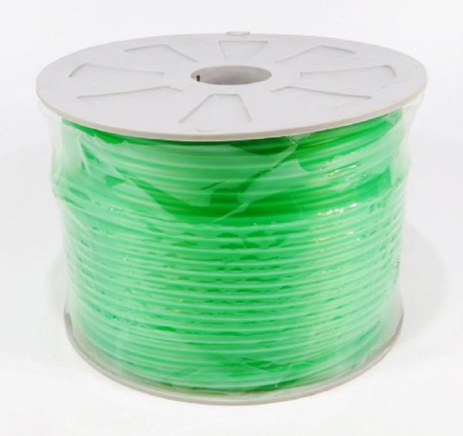 Шланг силиконовый для компрессора прозрачный/зеленый d-4/6, 1 метр