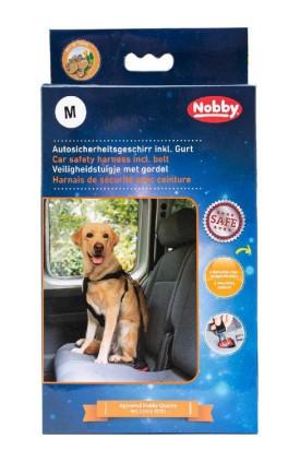 NOBBY 15-58 х 16-73 см ремень безопасности для собак нейлон черный 1х15, 85245
