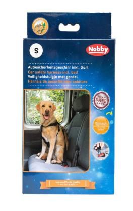 NOBBY 15-51 х 16-61 см ремень безопасности для собак нейлон черный 1х15, 85244