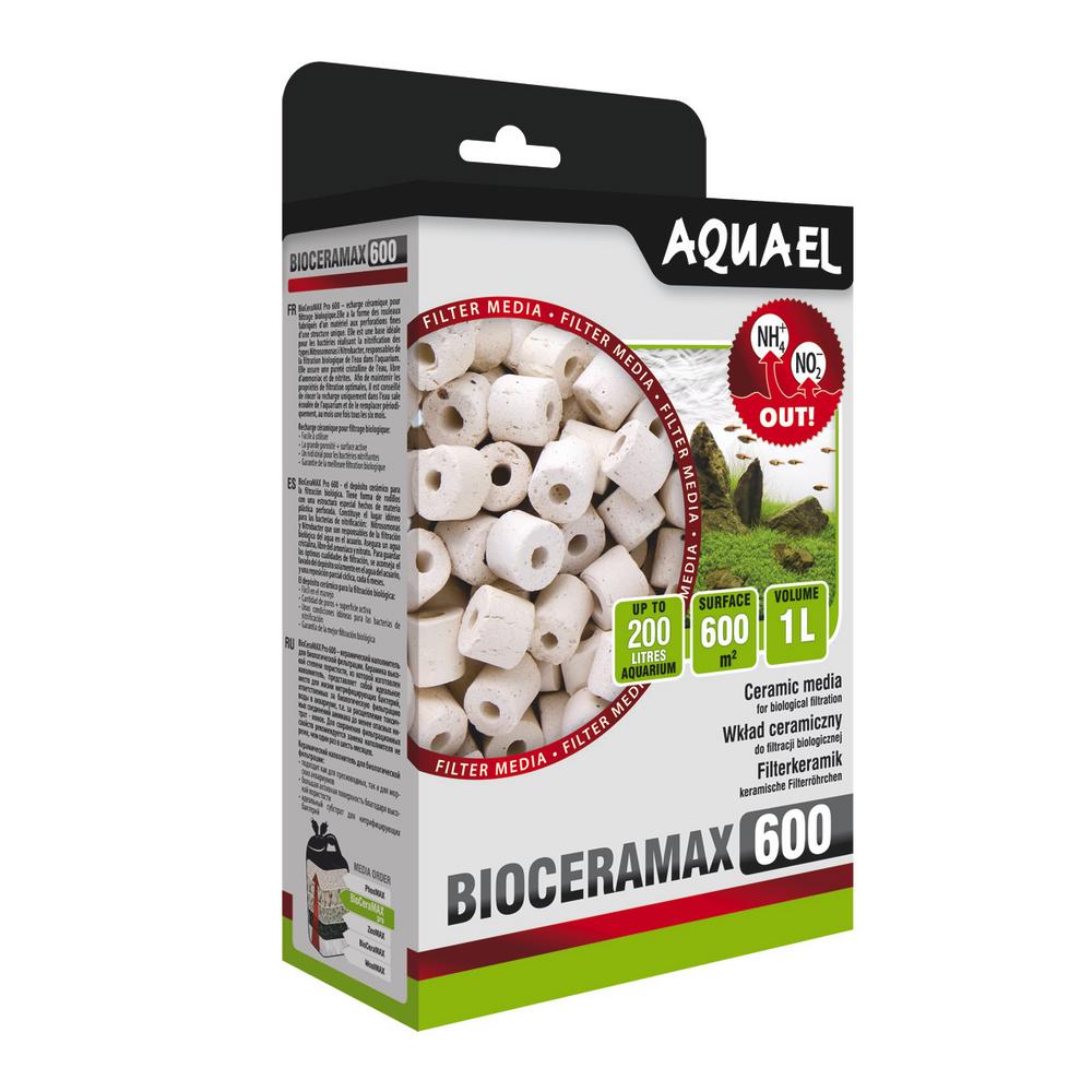 Наполнитель AQUAEL BIOCERAMAX 600  1000 мл  (керамика, кольца, 600 м?л)