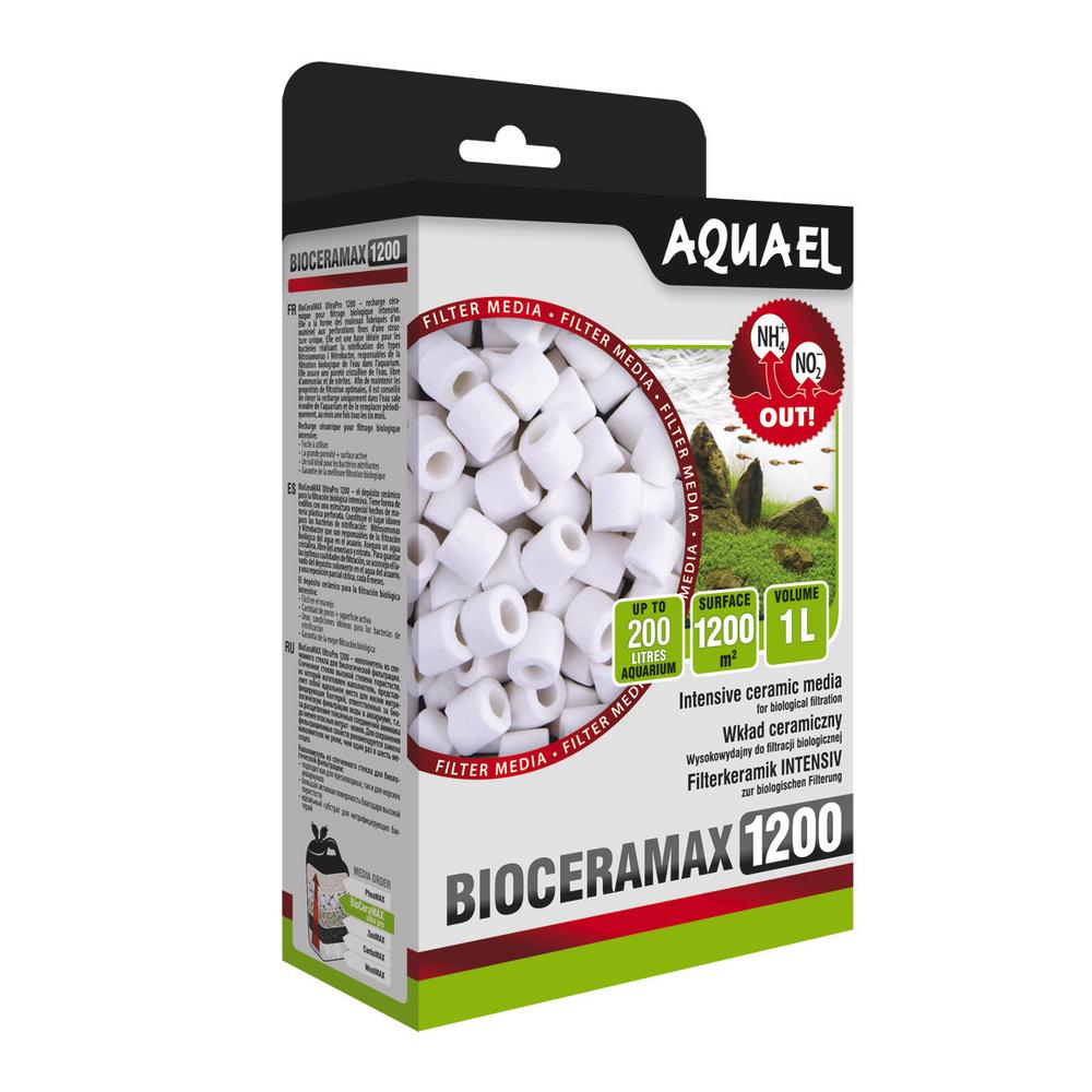 Наполнитель AQUAEL  BIOCERAMAX 1200  1000 мл (стеклокерамика, кольца, 1200 м?л)