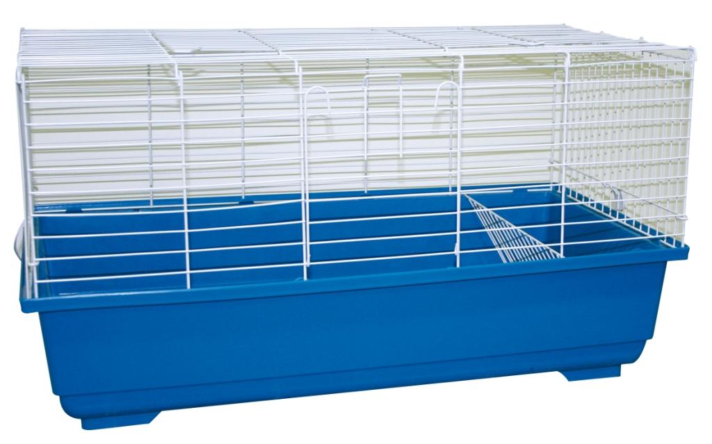 Клетка д/круп. грызунов Cavia 80, 80х44х43 см, голуб./бел.