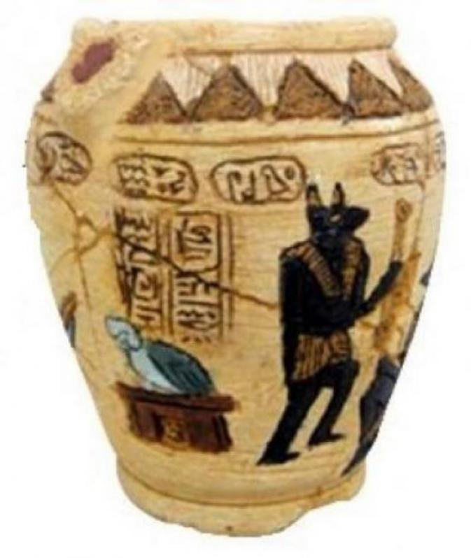 Декор Египетская ваза с дырой, 11,7х11,5х13,5 см, A8111588
