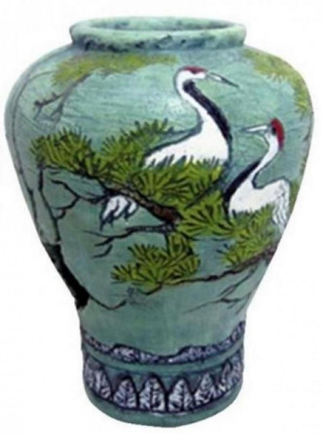 Декор Египетская ваза с лебедями M, 11х11х14.5 см, A8111586