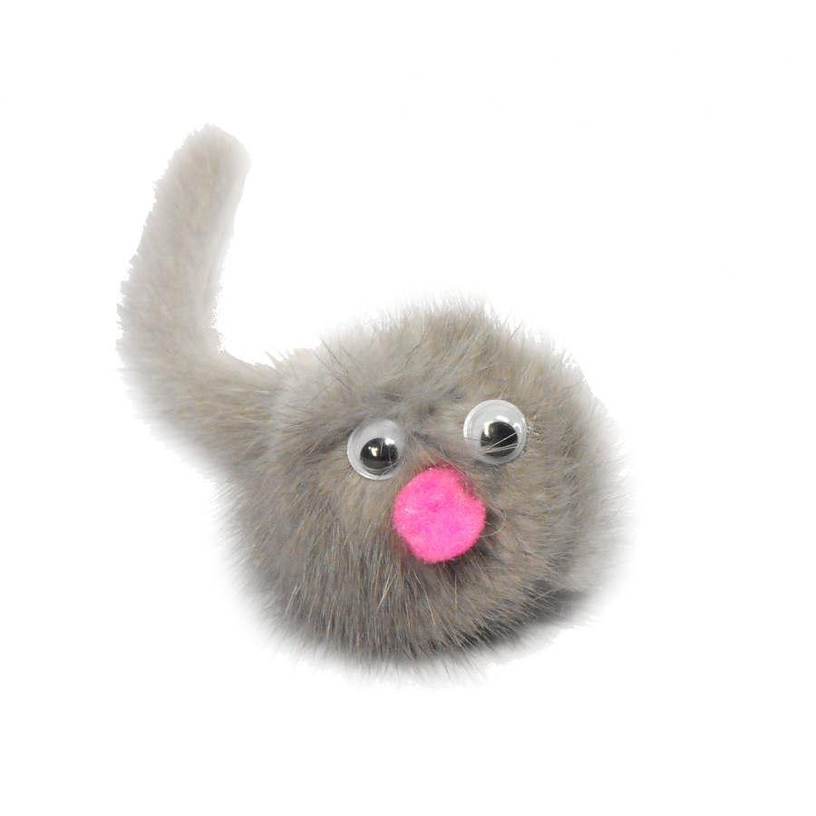 GoSi игрушка-дразнилка для кошек всех пород, зверек из норки 3х6,5х20 см