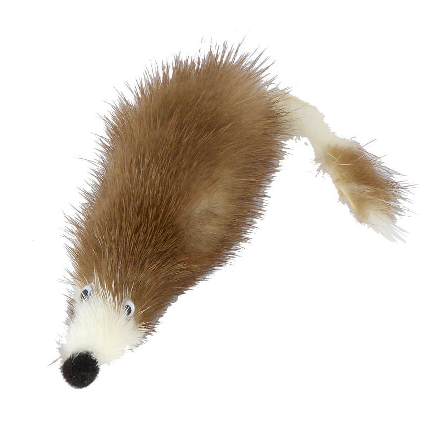 GoSi игрушка-дразнилка для кошек всех пород, Мышь M из норки 3х6,5х20 см, 83200100758