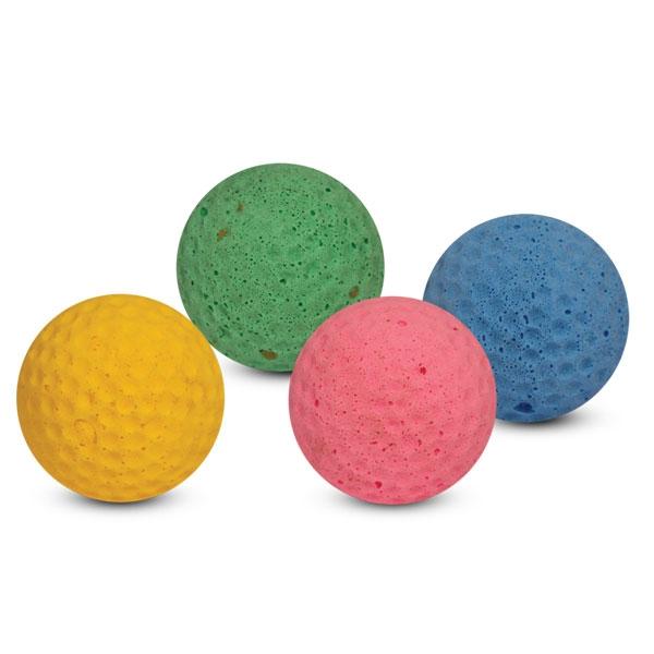 Игрушка  для кошек Мяч для гольфа, диам.4 см, 4 шт. в упак., материал ЭВА, цвет в ассорт. 