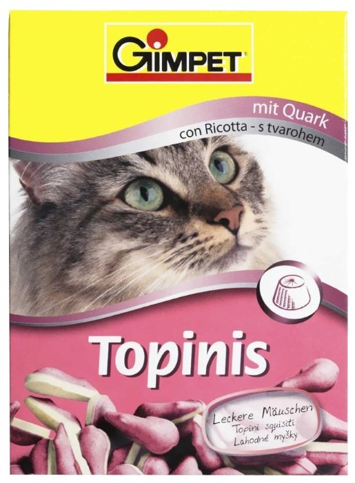 Gimpet витаминизированное лакомство для кошек, мышки с творогом и таурином 220 гр, 1000100385