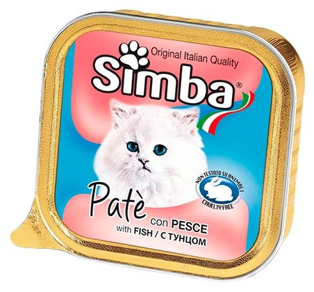 Simba Cat консервы для кошек паштет рыба 100г, 70009232