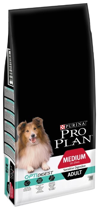 Purina Pro Plan Сухой корм для взрослых собак средних пород с чувствительным пищеварением с ягненком (Adult Digestion) 12278096 12366972 14.000 кг 19004, 100100530