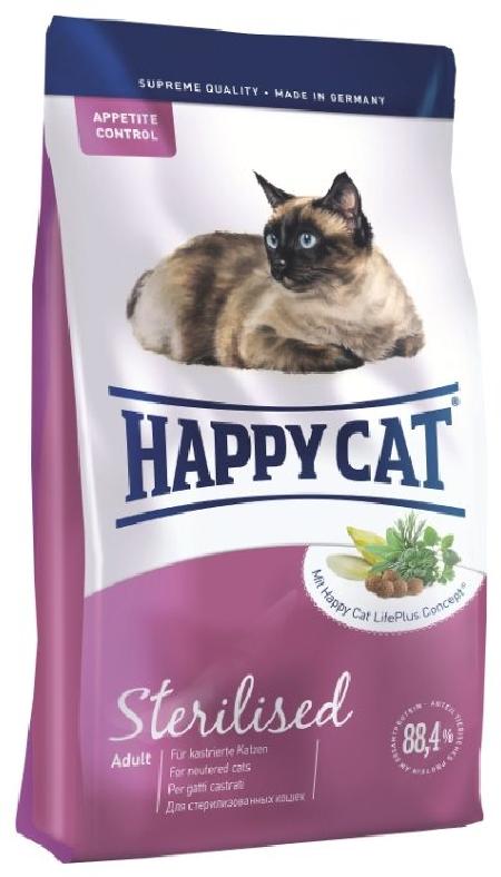 Happy Cat корм для взрослых стерилизованных кошек всех пород, контроль веса 300 гр, 100100680