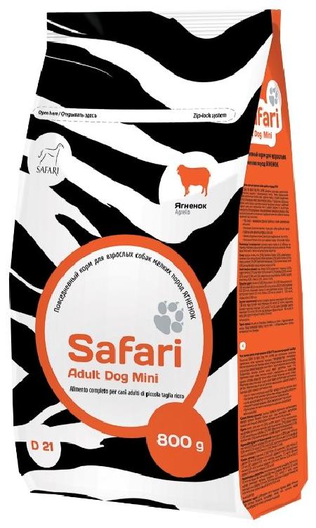 Safari (снят с производства) Для собак мелких пород с ягненком (Dog Mini LAMB), 0,8 кг, 19594, 100100713