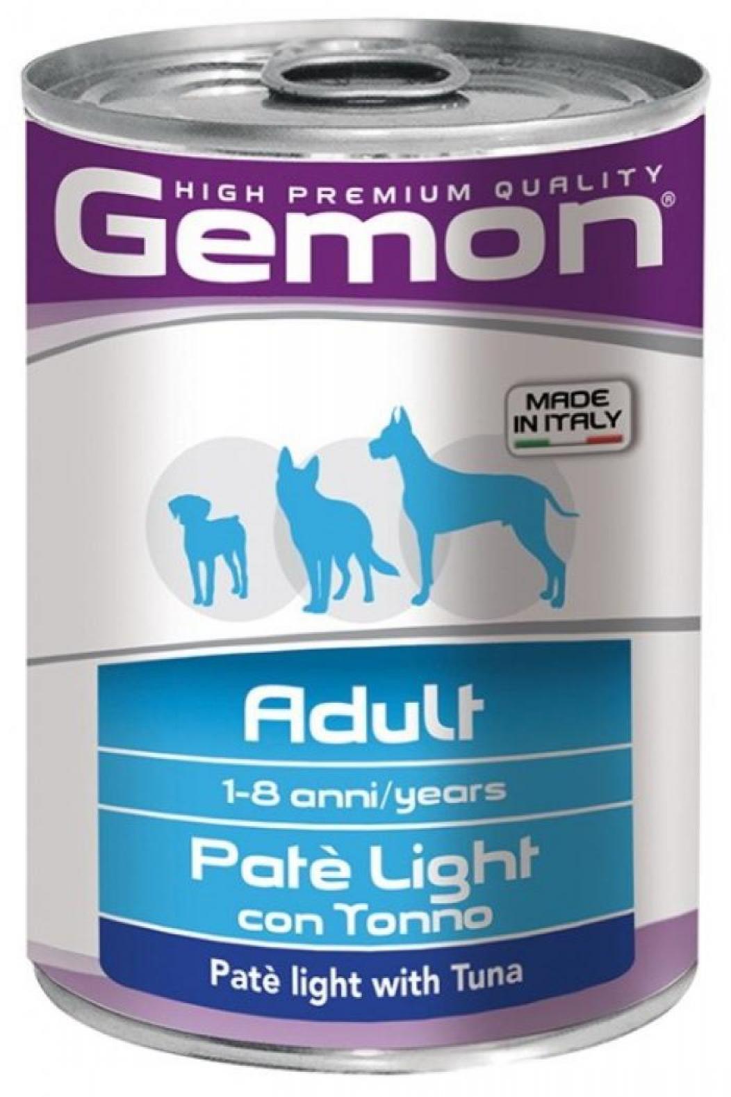 Gemon Dog Light консервы для собак облегченный паштет тунец 400г, 100100811