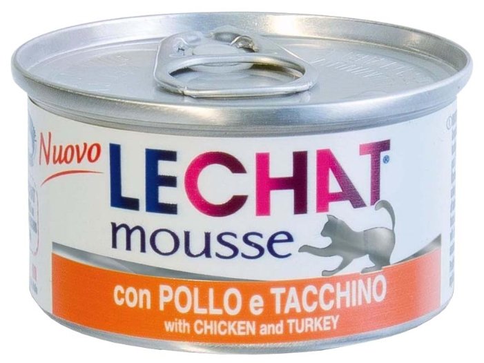 Lechat mousse мусс для кошек курица/индейка 85г, 70000901
