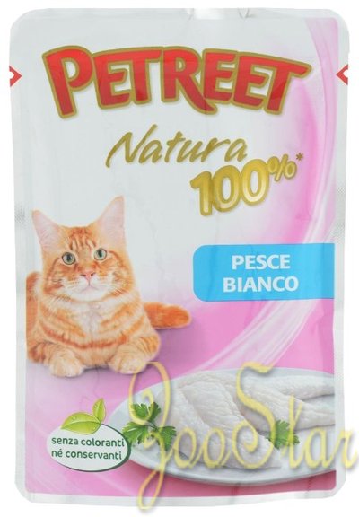 Petreet Паучи для кошек Белая рыба 85 г, А55003
