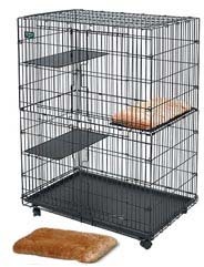 MidWest лежанка Plush Cat Bed плюшевая 25х50 см в клетку Cat Cage (арт.130), 130-CB