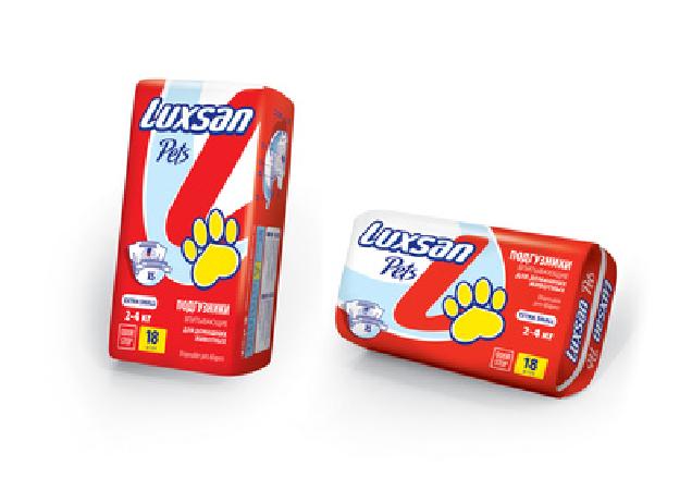 Luxsan Подгузники для животных: 2-4кг (X-small), 18шт. (318) | X-small, 0,32 кг 