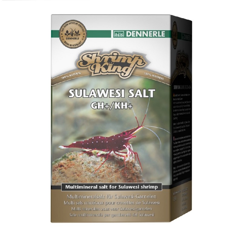 [281.6150]  Dennerle Shrimp King Sulawesi Salt GH+/KH+ 200 - Соль для повыш. жест. воды в акв. с крев., 200 г, 281.6150