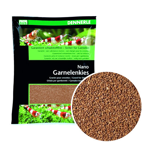 [281.5856]  Dennerle Nano Garnelenkies - Грунт для мини-акв. Dennerle Nano Garnelenkies, цвет Sumatra brown , 0,7-1,2 мм., 2 кг