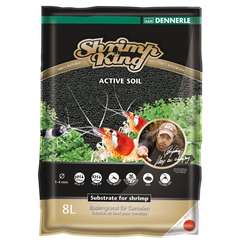 [281.6177]  Dennerle Shrimp King Active Soil - Грунт д/пресноводных акв. с креветками, 4 л 
