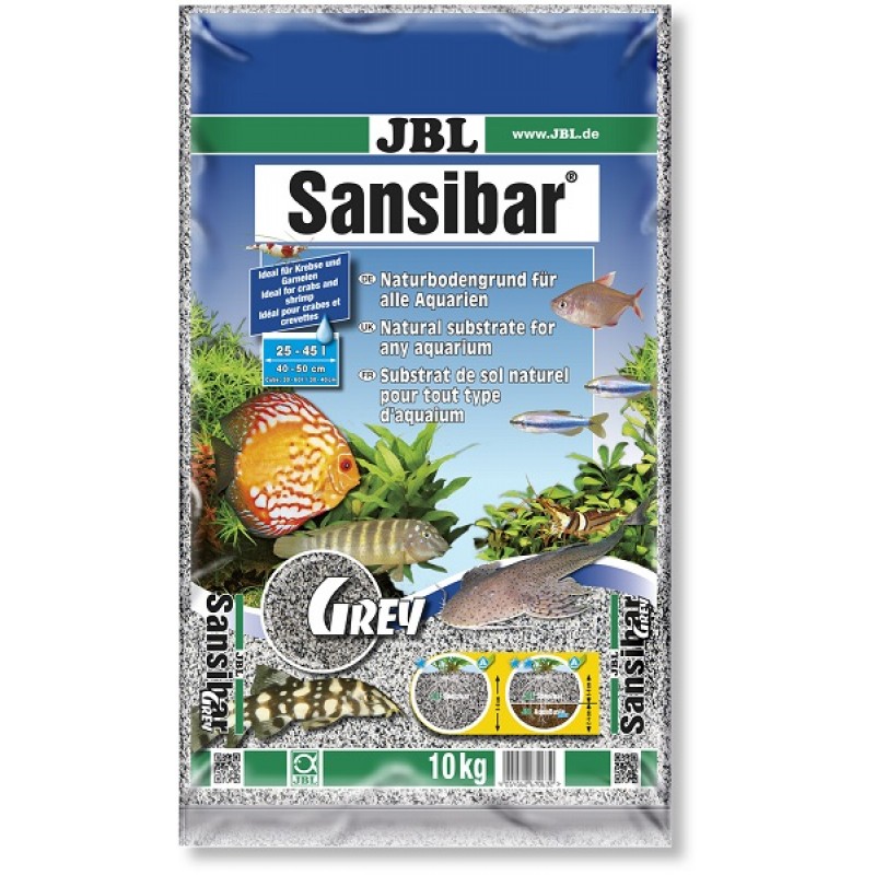 [282.6706300]  JBL Sansibar GREY - Декоративный грунт дпресн и морских аквариумов серый 10 кг