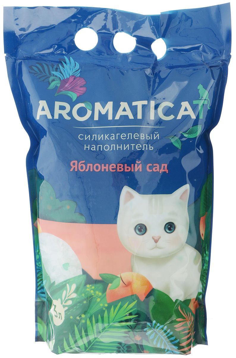 AromatiCat Силикагелевый наполнитель Яблоневый сад, 3л, 1,25 кг 