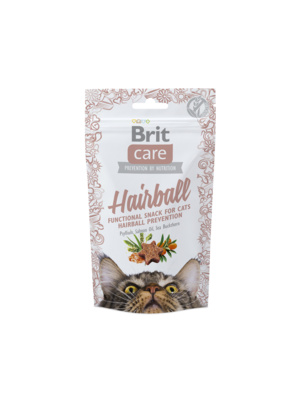 Brit Лакомство для кошек Care для вывода комков шерсти (Hairball) 521395, 0,050 кг