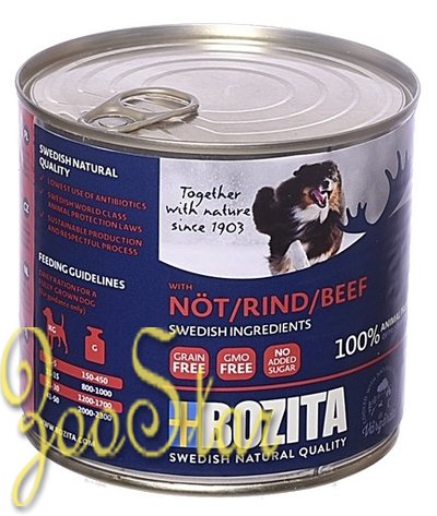Bozita Мясной паштет для собак c говядиной, 0,625 кг 