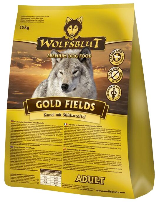 Wolfsblut Корм Gold Fields Adult (Золотое поле для взрослых собак) 2 кг, WBGF2