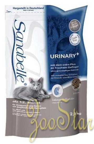 Bosch Бош 17398 Sanabelle Urinary сухой для кошек с чувствительной мочеполовой системой 2кг, 70251