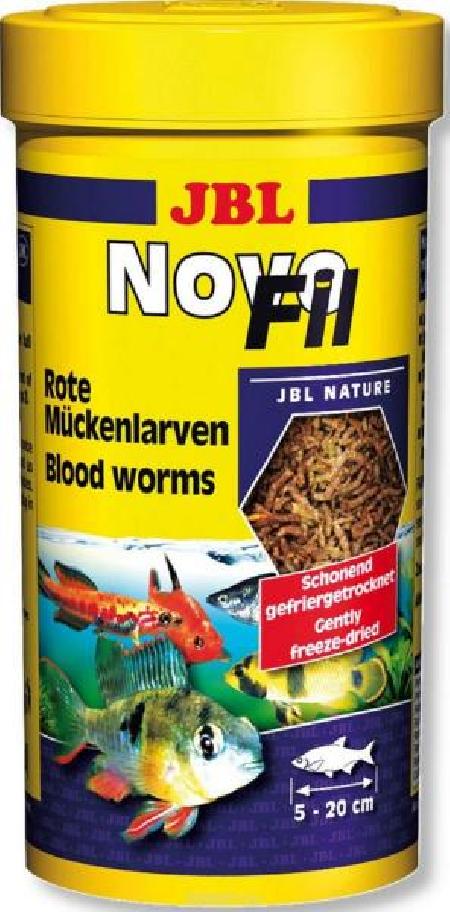   JBL NovoFil - Сушеный мотыль, доп. корм для привередливых рыб и черепах, 250 мл (20 г)