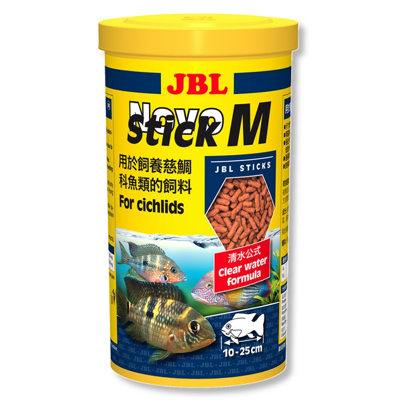    JBL NovoStick M - Основной корм в форме палочек для хищных цихлид, 1 л (440 г)