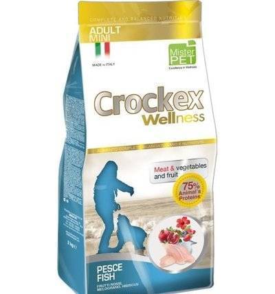 CROCKEX Wellness корм для взрослых собак малых пород, рыба с рисом 7,5 кг