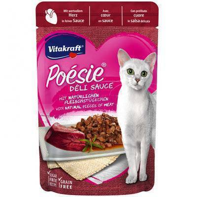 Vitakraft POESIE консервы 85 гр для кошек гов. сердце в соусе пауч (1х23) НОВИНКА 36667, 3001001137