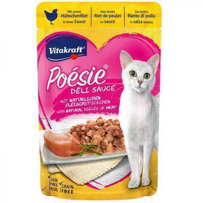 Vitakraft POESIE консервы 85 гр для кошек курица в соусе пауч (1х23) НОВИНКА 36662