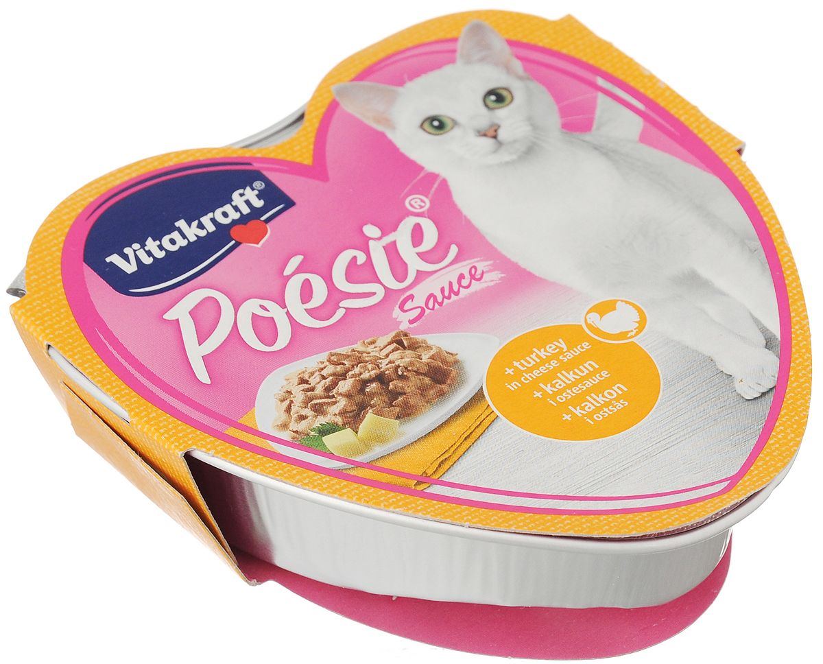 Vitakraft  POESIE консервы  85 гр для кошек  индейка в сырном соусе 1х15 31336