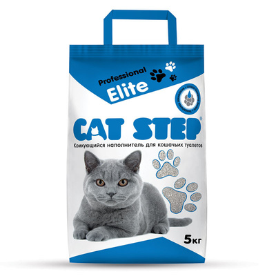 Cat Step ВИА Комкующийся бентонитовый наполнитель Professional Elite 5 кг, 5,000 кг