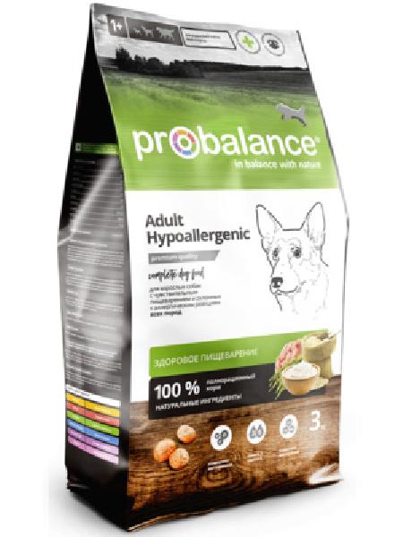 Probalance Сухой корм для взрослых собак всех пород с чувствительным пищеварением и склонных к аллергическим реакциям 52 PB 664 15 кг 54878