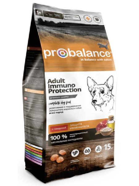 ProBalance Immuno Adult Корм сухой для взрослых собак с говядиной, 15 кг

