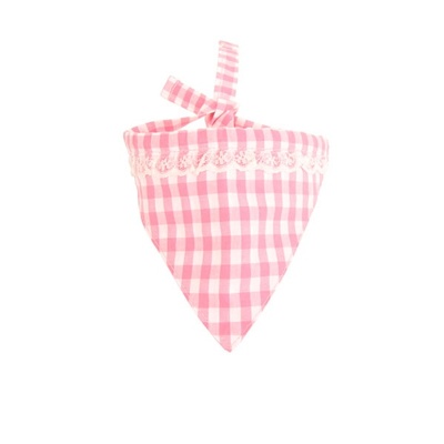 Pinkaholic ВИА Шейный платочек в клеточку  кружевом, розовый, размер L (KEIRA?PINK?L) NANA-SC729-PK-L | KEIRA?PINK?L, 0,08 кг 