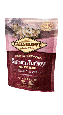 Carnilove Сухой корм для котят Salmon & Turkey for Kittens с лососем и индейкой 512232, 0,400 кг, 54519