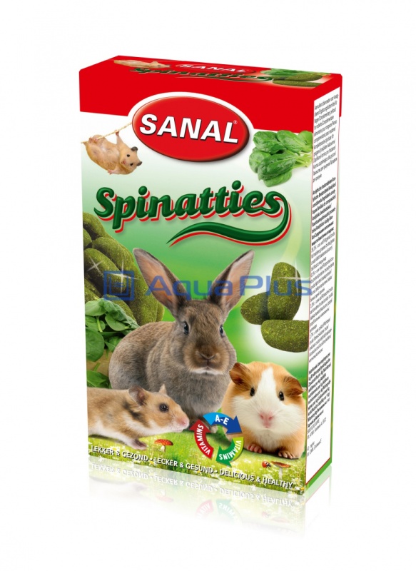 Витаминное лакомство для грызунов SANAL SK7710 SPINATTIES 45г, конфеты со вкусом шпината , 771009, 12001001190