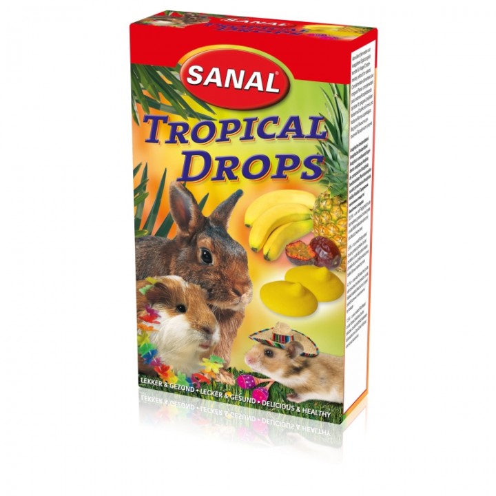 Витаминное лакомство для грызунов SANAL SK7450 TROPICAL DROPS 45г, дропсы со вкусом тропических фруктов, 21001001190