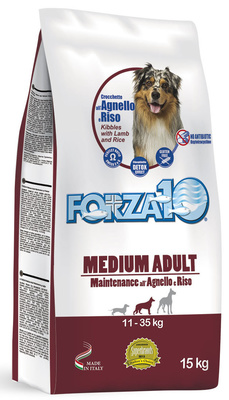 Forza 10 корм для взрослых собак средних и крупных пород, ягненок и рис 15 кг (выведен), 45001001199