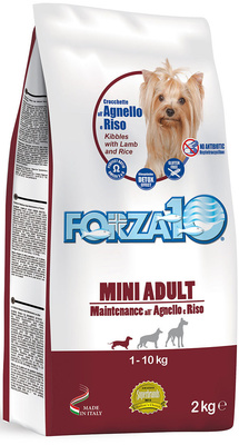 Forza10 Сухой корм для взрослых собак мелких пород из ягненка с рисом 0116002, 2 кг , 46001001199