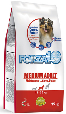 Forza 10 корм для взрослых собак средних пород, оленина и картофель 15 кг, 51001001199