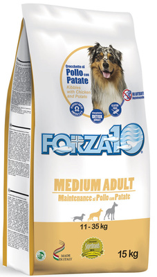 Forza 10 корм для взрослых собак средних и крупных пород, курица и картофель 15 кг, 65001001199