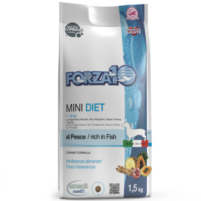 Forza10 Диетический корм для взрослых собак мелких пород из рыбы 0101115 | Mini Diet, 1,5 кг 